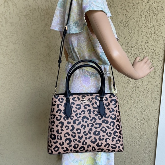 Kate Spade darcy graphic leopard large satchel - Picture 7 of 16